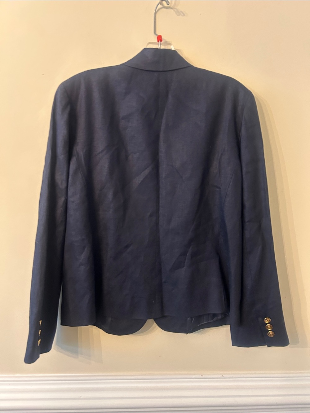 Ralph Lauren Classic Equestrian 100% Linen Detailed Blazer Size L - Picture 5 of 5